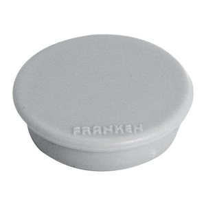 FRANKEN Haftmagnet Magnete grau, Kunststoff Ø 3,2 x 0,7 cm, 10 St.