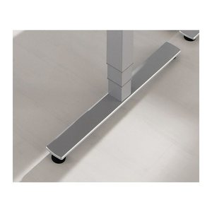 HAMMERBACHER VXDSM82 elektrisch höhenverstellbarer Schreibtisch eiche L-Form, T-Fuß-Gestell silber 200,0 x 120,0 cm