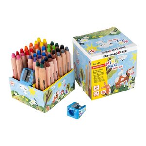 EBERHARD FABER MiniMaxi 3in1 40er Box Buntstifte farbsortiert, 40 St.