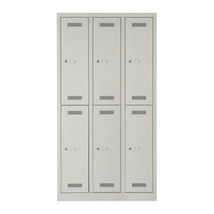 BISLEY Spind MonoBloc ML09T2 lichtgrau ML09T2645, 6 Schließfächer 90,0 x 50,0 x 170,0 cm
