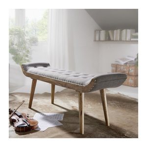 WOHNLING Sitzbank WL6.013 grau Stoff 125,0 cm