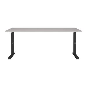 GERMANIA DOWNEY höhenverstellbarer Schreibtisch kaschmir rechteckig, C-Fuß-Gestell schwarz 180,0 x 80,0 cm