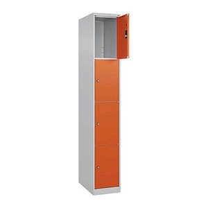 CP Schließfachschrank Classic Plus reinorange 080000-104 S10000, 4 Schließfächer 30,0 x 50,0 x 185,0 cm