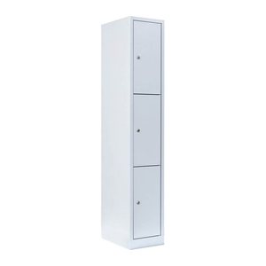 LÜLLMANN Schließfachschrank lichtgrau 520310, 3 Schließfächer 31,5 x 50,0 x 180,0 cm