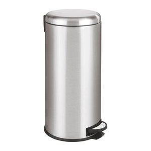 WENKO Leman Mülleimer 30,0 l silber, 1 St.