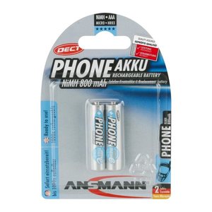 ANSMANN Akkus DECT Ni-MH Micro AAA 800 mAh, 2 St.