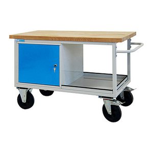 ADB Werkbank lichtgrau, lichtblau 130,0 x 60,0 x 82,7 cm
