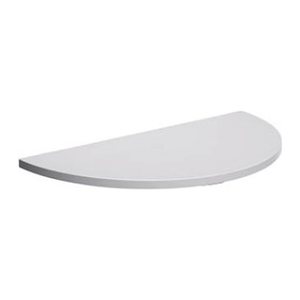 SODEMATUB Verbindungsplatte lichtgrau, halbrund 80,0 x 40,0 x 1,9 cm