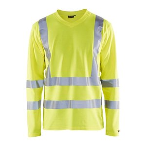 BLAKLÄDER® Herren Warnschutz-Langarmshirt 3381 gelb Größe XS, 1 St.