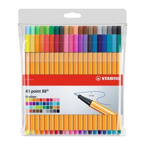 STABILO Point 88 Fineliner farbsortiert 0,4 mm, 40 St.