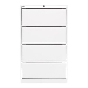 BISLEY Hängeregistraturschrank verkehrsweiß 4 Schubladen 80,0 x 62,2 x 132,1 cm, 1 St.