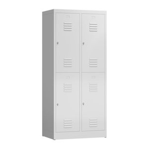 ClassiX Spind lichtgrau X-523220, 4 Schließfächer 80,0 x 50,0 x 180,0 cm