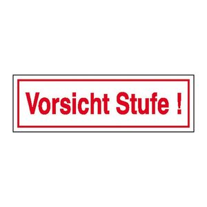 SafetyMarking® Hinweisaufkleber "Vorsicht Stufe!" rechteckig 25,0 x 7,0 cm, 1 St.