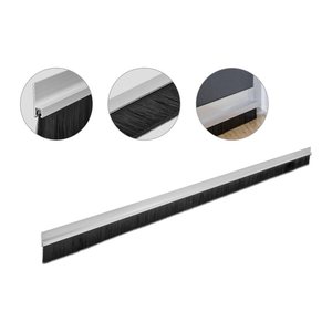DELOCK Bürstenstreifen 40 mm mit Alu-Profil gerade 1m