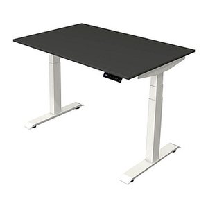 Kerkmann Move 4 elektrisch höhenverstellbarer Schreibtisch anthrazit rechteckig, T-Fuß-Gestell weiß 120,0 x 80,0 cm