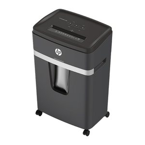 HP Pro Shredder 12MC Aktenvernichter mit Partikelschnitt P-5, 2 x 15 mm, bis 12 Blatt, schwarz