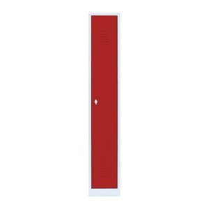 LÜLLMANN Spind feuerrot, lichtgrau 510114, 1 Schließfach 31,5 x 50,0 x 180,0 cm