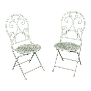 Garden Pleasure Gartenstühle LASCAR weiß, 2 St.