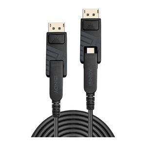 LINDY 100m Fibre Optic Hybrid DisplayPort 1.4 Cable