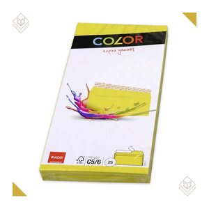 ELCO Briefumschläge Color DIN lang ohne Fenster intensivgelb haftklebend 25 St.