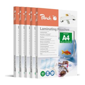 Peach Laminierfolien A4 216x303mm 80mic 5x100 Folien