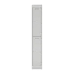 BISLEY Spind lichtgrau PL3050S2645, 2 Schließfächer 30,0 x 50,0 x 180,0 cm