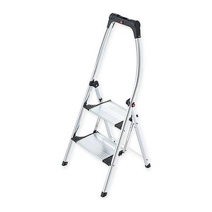 Hailo Klapptritt K100 TopLine silber 2 Stufen, H: 120,0 cm