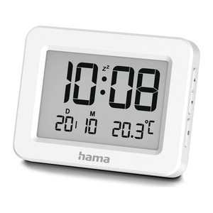 hama digitaler Wecker Kos weiß Kunststoff 7,0 x 5,5 cm