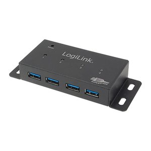 Logilink USB 3.0 HUB 4-port, metal, incl. power supply