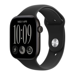 Apple Watch 12 46 mm Aluminium schwarz (GPS) Sportarmband M/L  schwarz