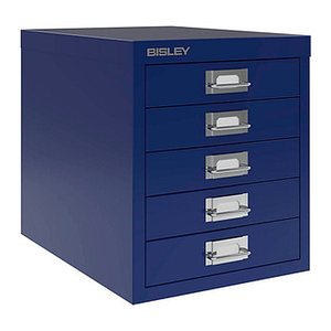 BISLEY MultiDrawer™ L125 Schubladenschrank oxfordblau 5 Schubladen 27,9 x 38,0 x 32,5 cm, 1 St.