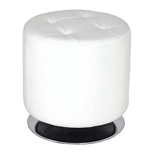 HAKU Möbel Wohnzimmer-Hocker 30380 weiß Kunstleder, 1 St.