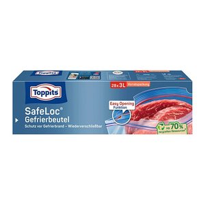Toppits Gefrierbeutel SafeLoc 3,0 l, 28 St.