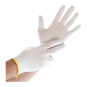 HYGOSTAR unisex Arbeitshandschuhe Ultra Flex weiß Größe 8, 12 Paar