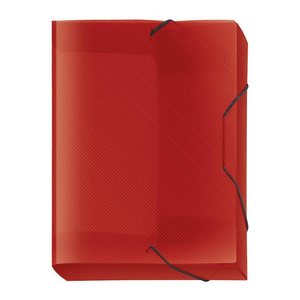 VELOFLEX Heftbox Crystal 3,0 cm transparent rot, 1 St.