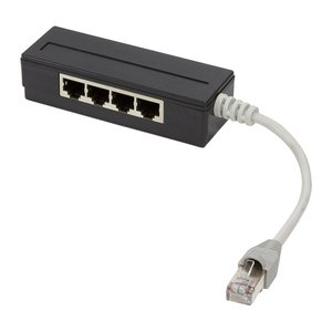 Logilink Splitter 4port RJ45, geschirmt, mit 15 cm Kabel