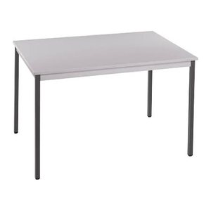 SODEMATUB Mehrzwecktisch lichtgrau, dunkelgrau rechteckig, Vierkantrohr grau, 140,0 x 80,0 x 74,0 cm