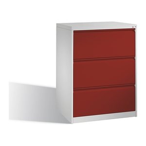 CP C 2000 Acurado Hängeregistraturschrank lichtgrau, rubinrot 3 Schubladen 78,7 x 59,0 x 104,5 cm, 1 St.