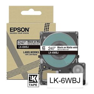 EPSON Schriftband LK LK-6WBJ C53S672064, 24 mm, schwarz auf weiß, 1 St.