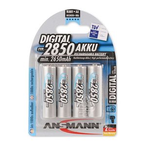 ANSMANN Akkus Ni-MH Mignon AA 2.650 mAh, 4 St.