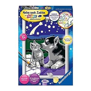 Ravensburger Malen-nach-Zahlen Hund und Katze mehrfarbig