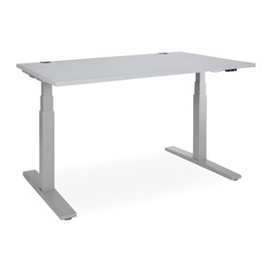 Elektrisch höhenverstellbarer Schreibtisch – Gestell Grau (1600 x 800 mm, Platte Grau)