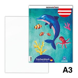 EBERHARD FABER Zeichenblock DIN A3 100 g/qm, 10 Blatt, 1 Block
