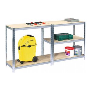 SZ Metall Schwerlastregal 24200-I silber 90,0 x 45,0 x 200,0 cm