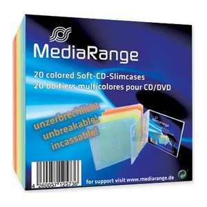 MediaRange 1er CD-/DVD-Hüllen farbsortiert, 20 St.
