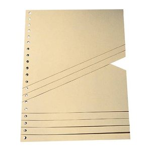 Wekre Trennblätter Staffel DIN A4 blanko chamois, 200 g/m², 100 Blatt