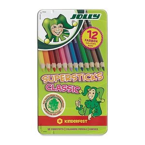 JOLLY SUPERSTICKS CLASSIC KINDERFEST Buntstifte farbsortiert, 12 St.