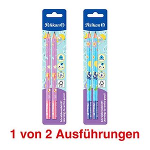 Pelikan Schreiblern- Bleistifte B pink, blau, 2 St.