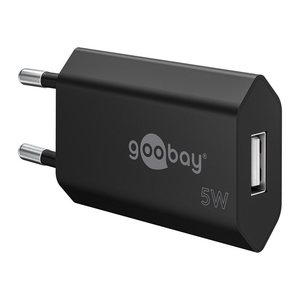 goobay Ladeadapter schwarz, 5 Watt