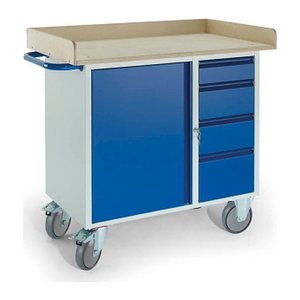 Rollcart Werkstattwagen blau 4 Schubladen